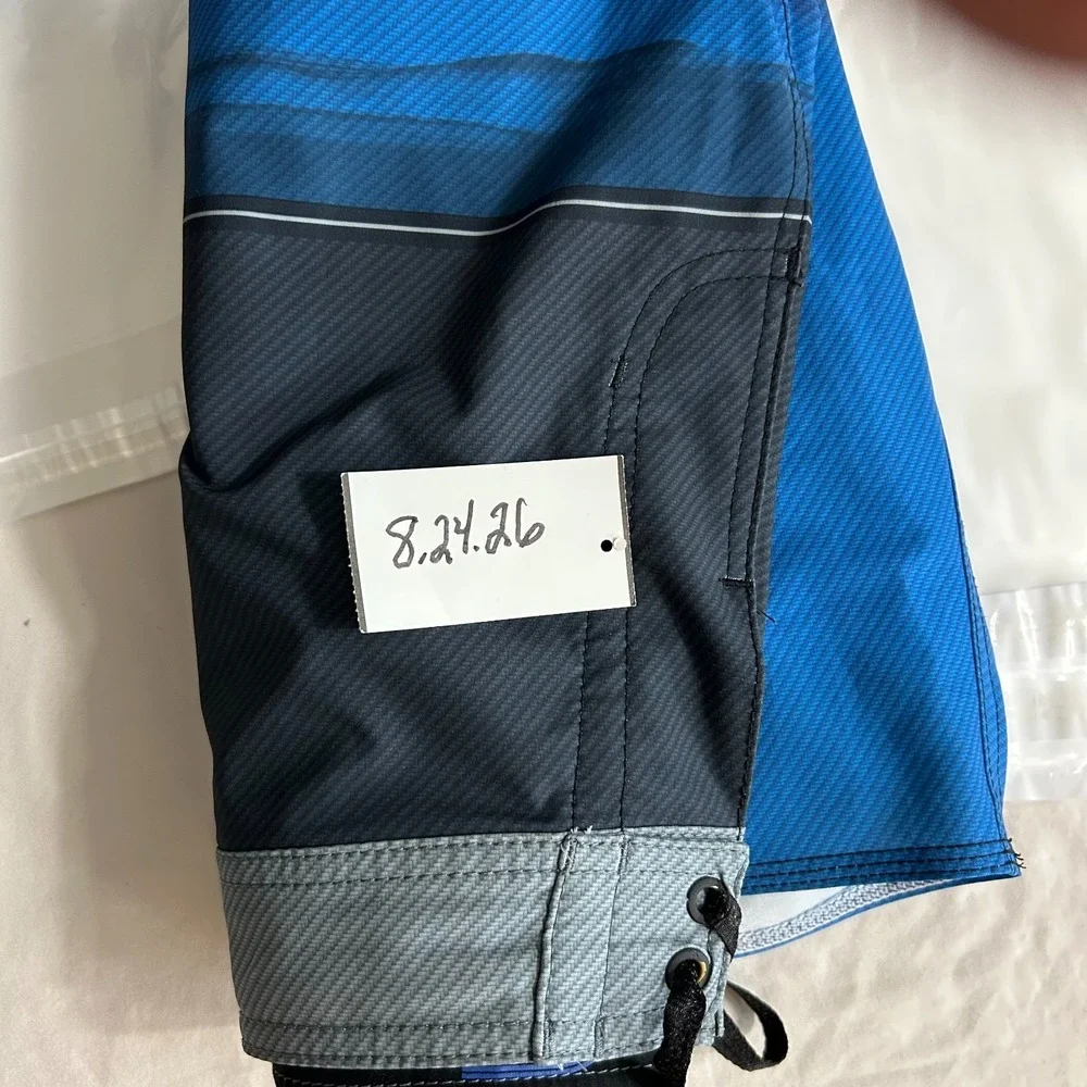 Lost Mayhem Carbon Series Boardshorts Mens 2XL Blue Colorblock Drawstring Beach